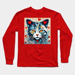 Cat Hearted Long Sleeve T-Shirt